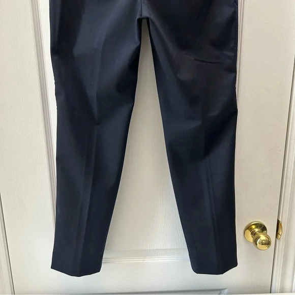 Banana Republic Avery Straight Fit Ankle Pants Side Stripes Cropped Navy Blue 0 - Picture 9 of 14